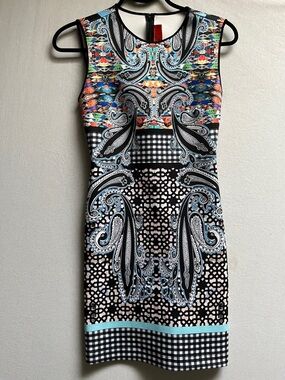 Clover Canyon Paisley Mosaic Print bodycon dress Sz S